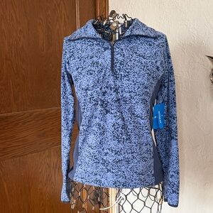 Blue Patterned Columbia Quarter-Zip Pullover